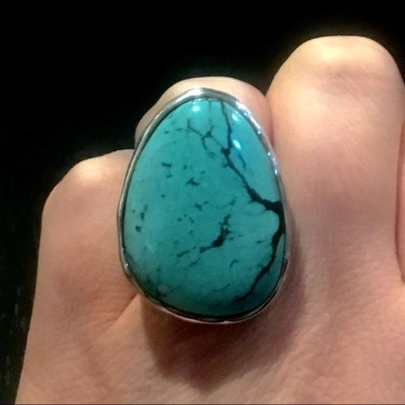 SILPADA Tumbled Turquoise Sterling Silver 925 Ring Sz 7 - Picture 7 of 8